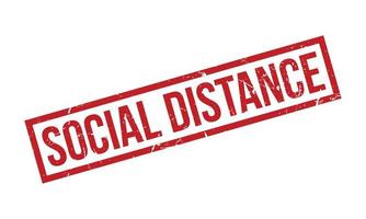 social distancia caucho estampilla. rojo social distancia caucho grunge sello sello vector ilustración