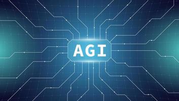 Vector banner showcasing AGI. AI chatbot leveraging OpenAI advanced Artificial General Intelligence and GPT technology for efficient digital interactions. Concept eps illustration