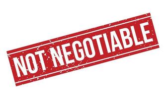 Not Negotiable Rubber Grunge Stamp Seal Stock Vector