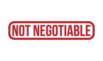 Not Negotiable Rubber Grunge Stamp Seal Stock Vector