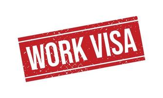 Work Visa Rubber Grunge Stamp Seal Vector Illustration