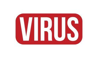 Virus Rubber Stamp. Red Virus Rubber Grunge Stamp Seal Vector Illustration