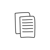 sheets of papers sketch vector icon