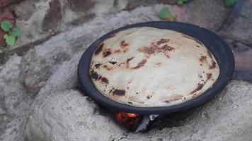 Indian Village food Bajra or millet roti or bread making on a traditional stove video