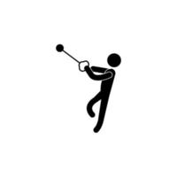 Hammer throw vector icon