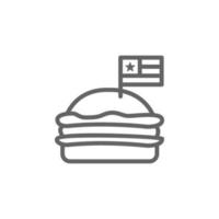 Hamburger, USA vector icon