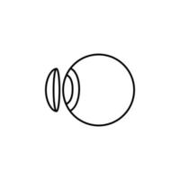 eye lens vector icon