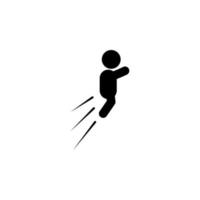 child is jumping vector icon