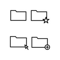 folder, star, plus, touch sign vector icon