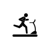 runner on the treadmill vector icon