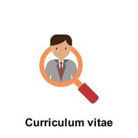 Curriculum vitae color vector icon