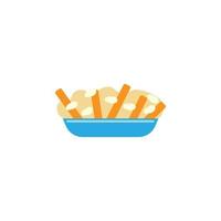 Poutine, food vector icon