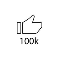 me gusta 100k vector icono