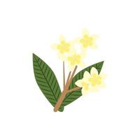 Yellow flowers color vector icon