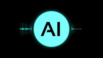 artificial inteligencia animación, sonido de asistente video