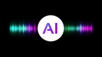 Artificial intelligence animation, sound of assistant video