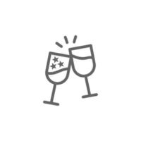 Cheers, drink, USA vector icon