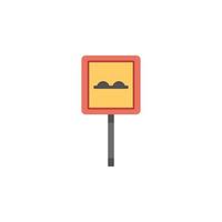 Road safety colored vector icon