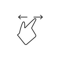 Finger swipe, zoom in, gesture vector icon