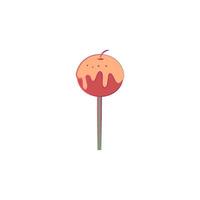 apple on stick colored vector icon