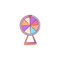 wheel of luck colored vector icon