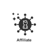 Online marketing, affiliate vector icon