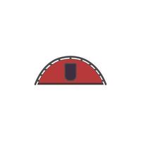 tent color vector icon