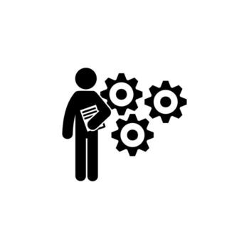 man with engineer degree vector icon