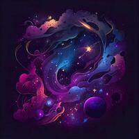 Abstract Space Galaxy Nebula - photo