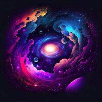 Abstract Space Galaxy Nebula - photo