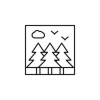 forest outline vector icon