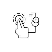 Touch, screen, electronics, finger vector icon