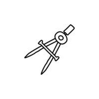 compass sketch vector icon