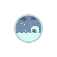 Antarctica colored in circle vector icon