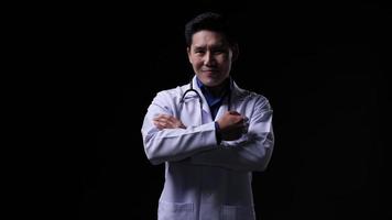 Portraits of Doctor wearing medical dress video