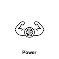 Healthy, muscle, brain vector icon