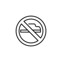 Quit smoking, no smoking vector icon