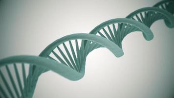 Wissenschaft Bewegung Hintergrund Animation mit rotierend DNA doppelt Wendel Stränge. diese Genetik Konzept Hintergrund ist voll hd und ein nahtlos Schleife. video