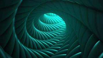 Endlessly rotating green spiral tunnel motion background animation. video