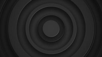 minimalistisch dunkel metallisch Kreise Hintergrund Animation. video