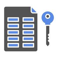 Asymmetric Keys Vector Icon Style