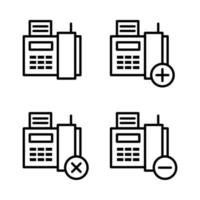 conjunto de fax vector icono