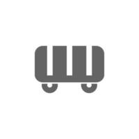 Cargo, railroad, wagon vector icon