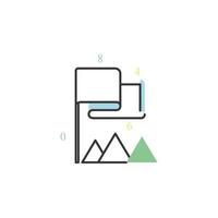 Achieve climb up colored vector icon