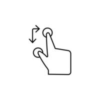 Screen, touch, finger vector icon