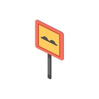 Road safety isometric vector icon