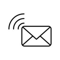 Signal letter line art icon for apps and website vector