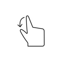 Finger, touch, screen vector icon