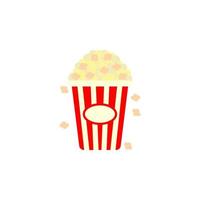 Buttered, food, popcorn vector icon