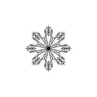 icono de vector de copo de nieve